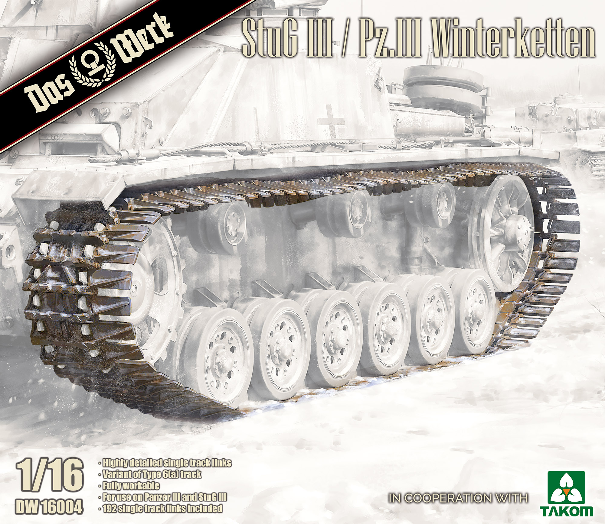 DW16004 Stug III / Panzer III   Winterketten / Wintertrack links